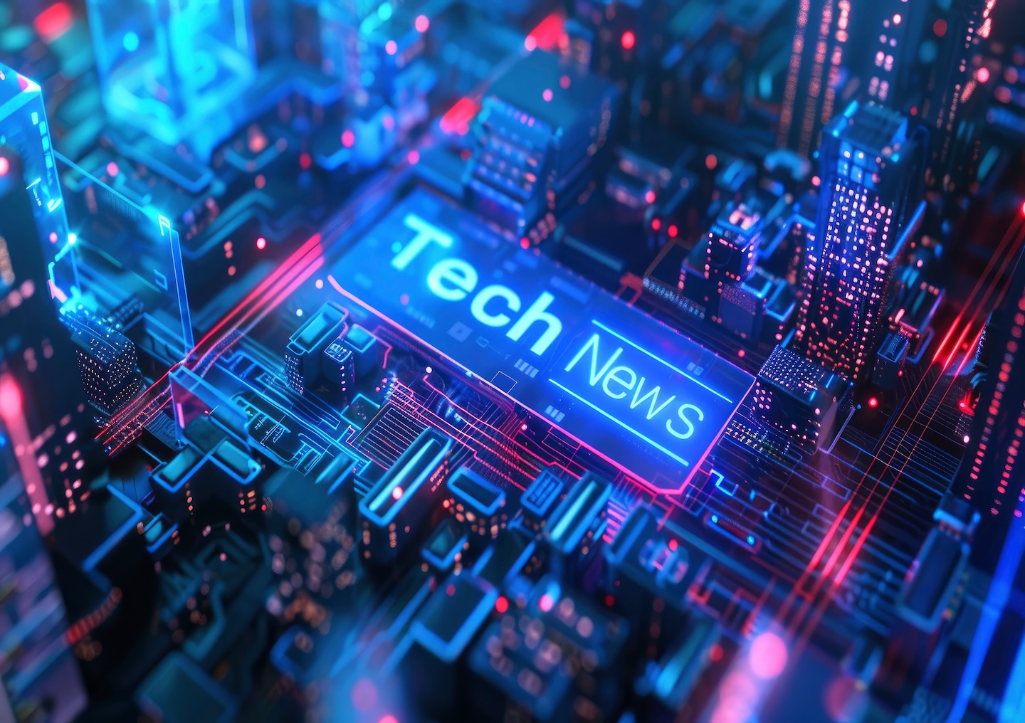 Tech News という見出しの新聞