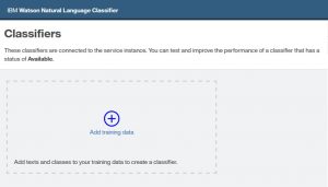 Watson NLC - Adding Classifiers